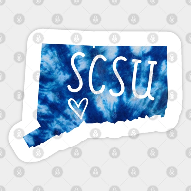 Tie Dye Southern Connecticut State University Sticker by aterkaderk